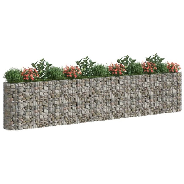 Arriate de gaviones de hierro galvanizado 470x50x100 cm Arriate de gaviones de hierro galvanizado 470x50x100 cm