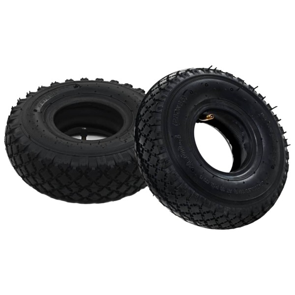 Neumáticos con cámaras internas carretilla 2 uds 3.00-4 260x85 Neumáticos con cámaras internas carretilla 2 uds 3.00-4 260x85