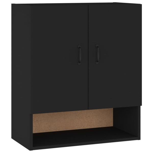 Armario de pared madera contrachapada negro 60x31x70 cm Armario de pared madera contrachapada negro 60x31x70 cm