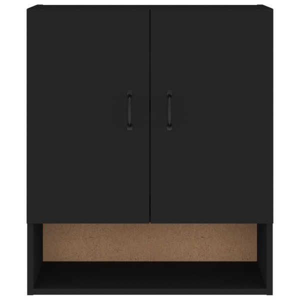 Armario de pared madera contrachapada negro 60x31x70 cm Armario de pared madera contrachapada negro 60x31x70 cm