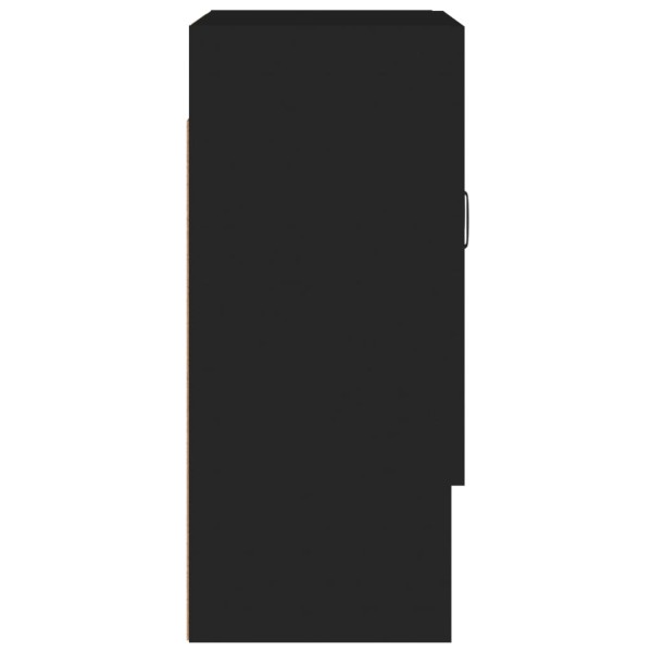 Armario de pared madera contrachapada negro 60x31x70 cm Armario de pared madera contrachapada negro 60x31x70 cm