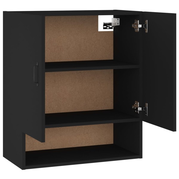 Armario de pared madera contrachapada negro 60x31x70 cm Armario de pared madera contrachapada negro 60x31x70 cm