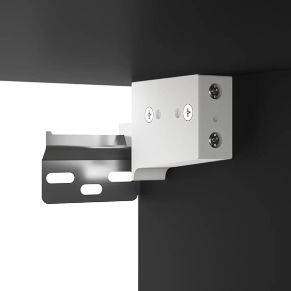 Armario de pared madera contrachapada negro 60x31x70 cm Armario de pared madera contrachapada negro 60x31x70 cm