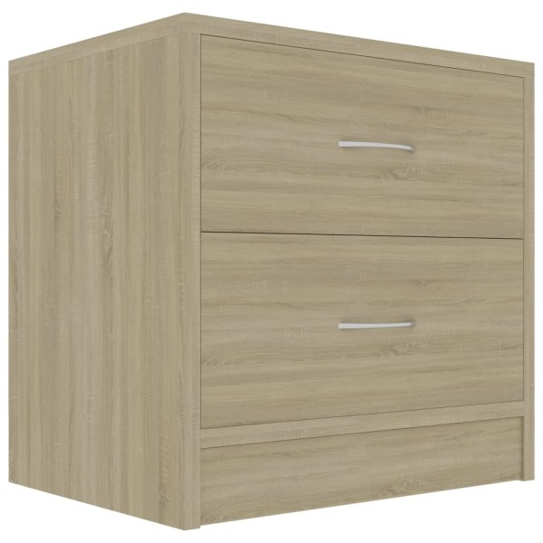 Mesita de noche madera contrachapada color roble 40x30x40 cm Mesita de noche madera contrachapada color roble 40x30x40 cm