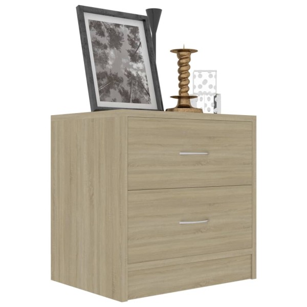 Mesita de noche madera contrachapada color roble 40x30x40 cm Mesita de noche madera contrachapada color roble 40x30x40 cm