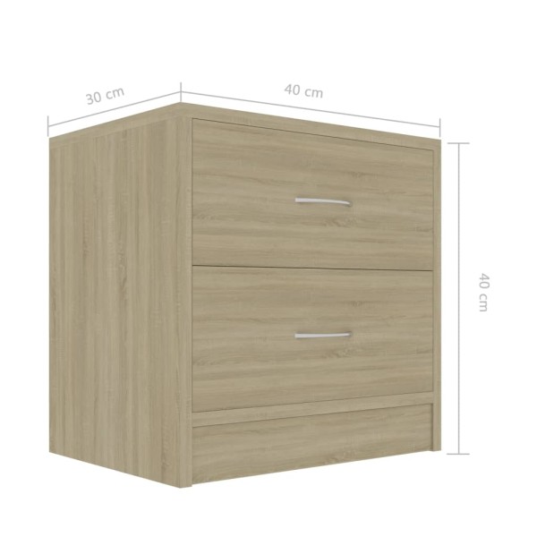 Mesita de noche madera contrachapada color roble 40x30x40 cm Mesita de noche madera contrachapada color roble 40x30x40 cm