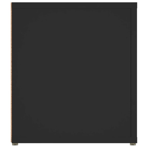 Mueble para TV madera contrachapada negro 80x31,5x36 cm Mueble para TV madera contrachapada negro 80x31,5x36 cm