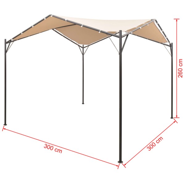 Cenador carpa 3x3 m de acero beige Cenador carpa 3x3 m de acero beige