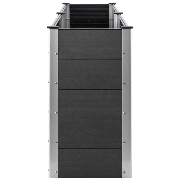 Arriate elevado de WPC gris 200x100x91 cm Arriate elevado de WPC gris 200x100x91 cm