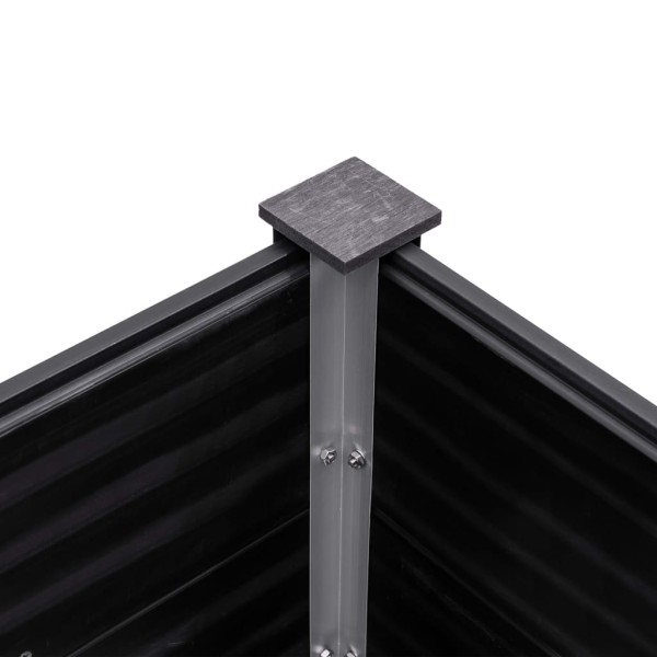 Arriate elevado de WPC gris 200x100x91 cm Arriate elevado de WPC gris 200x100x91 cm