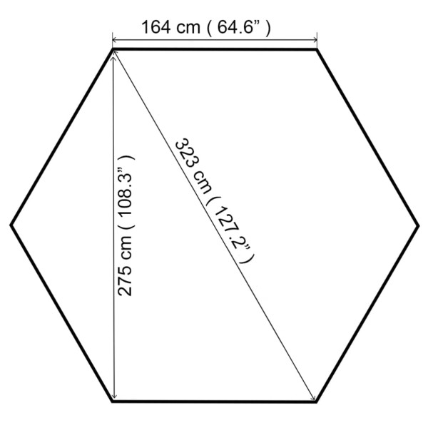 Cenador de jardín blanco 323x275x265 cm 180 g/m² Cenador de jardín blanco 323x275x265 cm 180 g/m²