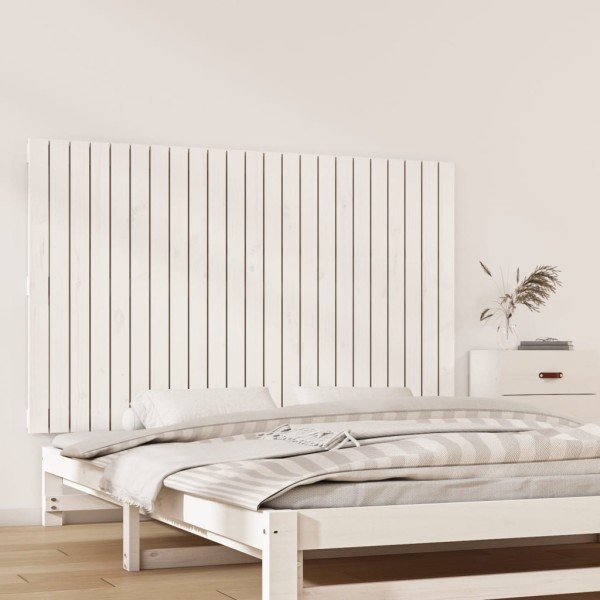 Cabecero de cama de pared madera maciza pino blanco 147x3x90 cm Cabecero de cama de pared madera maciza pino blanco 147x3x90 cm