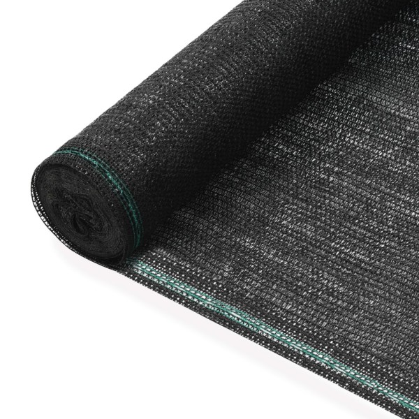 Toldo para pista de tenis HDPE 1,6x25 m negro Toldo para pista de tenis HDPE 1,6x25 m negro