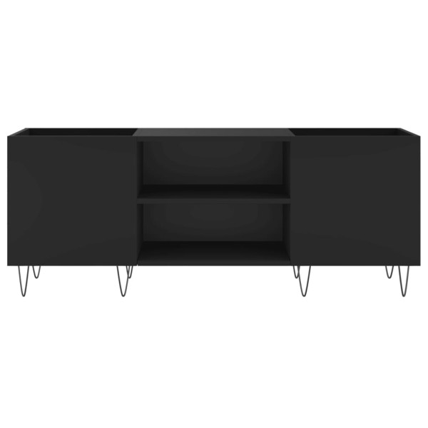 Mueble para discos madera contrachapada negro 121x38x48 cm Mueble para discos madera contrachapada negro 121x38x48 cm
