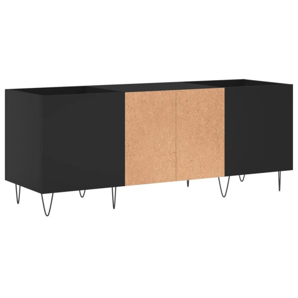 Mueble para discos madera contrachapada negro 121x38x48 cm Mueble para discos madera contrachapada negro 121x38x48 cm