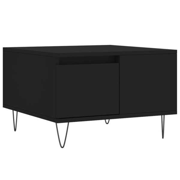 Mesa de centro madera contrachapada negro 55x55x36,5 cm Mesa de centro madera contrachapada negro 55x55x36,5 cm