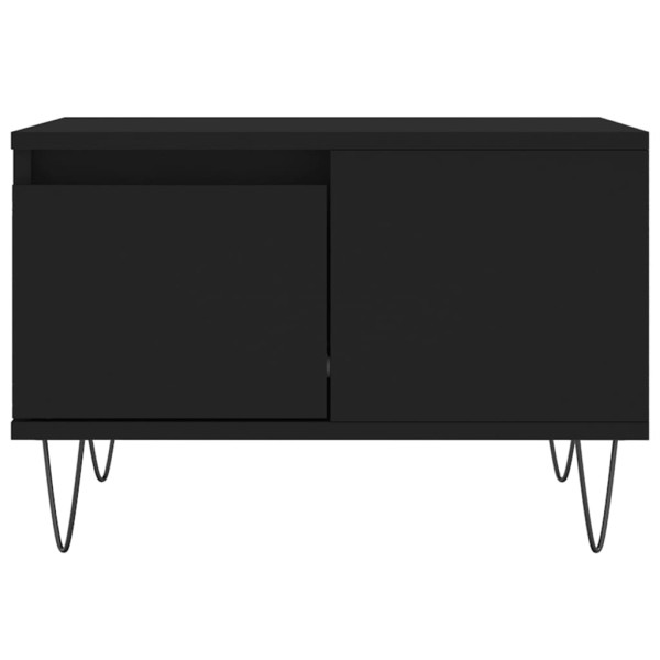 Mesa de centro madera contrachapada negro 55x55x36,5 cm Mesa de centro madera contrachapada negro 55x55x36,5 cm