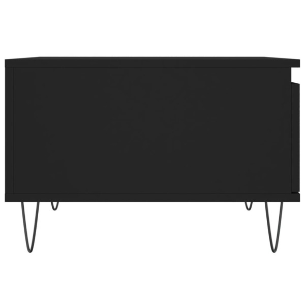 Mesa de centro madera contrachapada negro 55x55x36,5 cm Mesa de centro madera contrachapada negro 55x55x36,5 cm