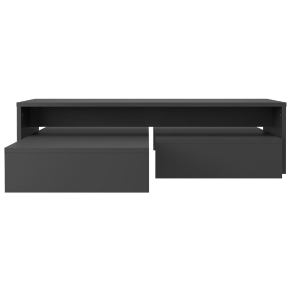 Mesa de centro apilable contrachapada gris 100x100x26,5 cm Mesa de centro apilable contrachapada gris 100x100x26,5 cm