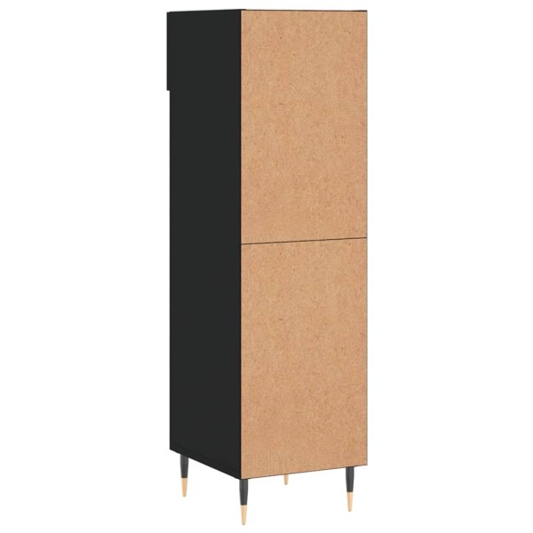 Zapatero madera de ingeniería negro 30x35x105 cm Zapatero madera de ingeniería negro 30x35x105 cm