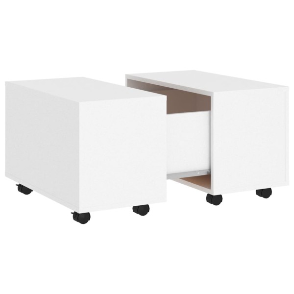 Mesa de centro madera contrachapada blanco 60x60x38 cm Mesa de centro madera contrachapada blanco 60x60x38 cm