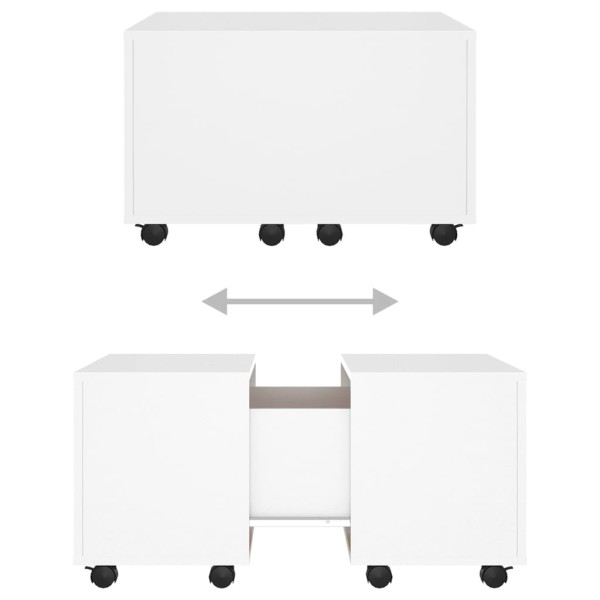 Mesa de centro madera contrachapada blanco 60x60x38 cm Mesa de centro madera contrachapada blanco 60x60x38 cm