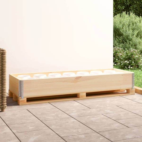 Collar de caja de pallet madera maciza de pino 50x150 cm Collar de caja de pallet madera maciza de pino 50x150 cm