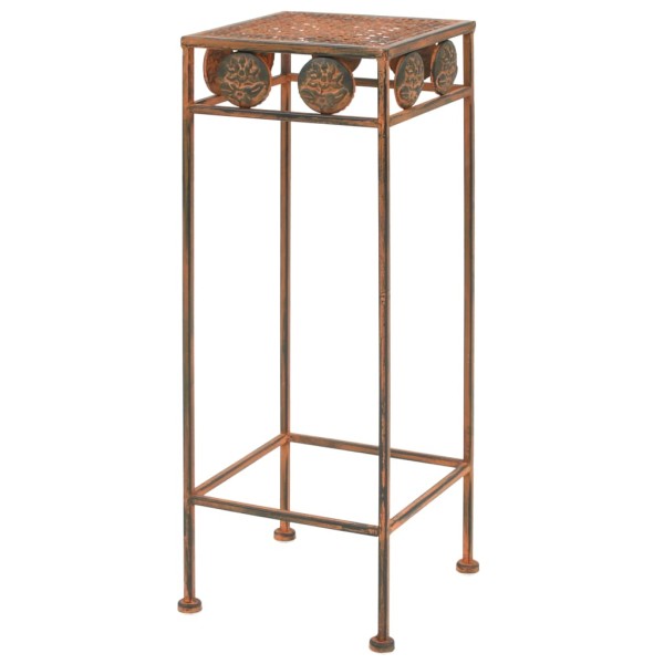 Juego de soportes de planta 3 pzas estilo vintage metal oxidado Juego de soportes de planta 3 pzas estilo vintage metal oxidado
