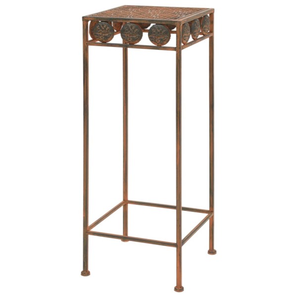 Juego de soportes de planta 3 pzas estilo vintage metal oxidado Juego de soportes de planta 3 pzas estilo vintage metal oxidado