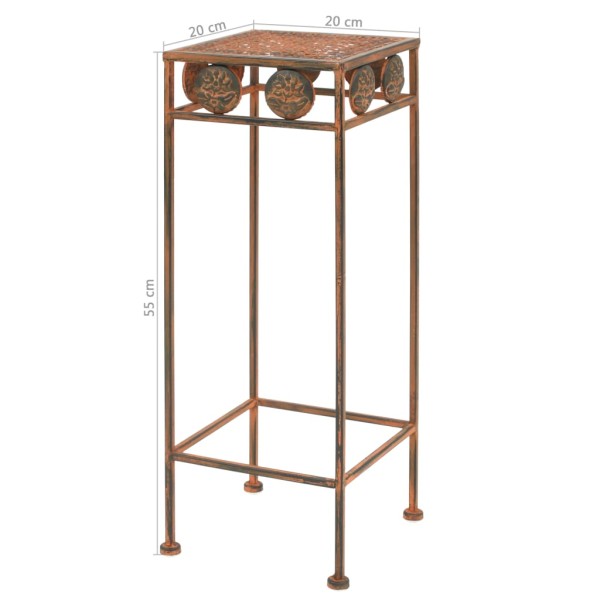 Juego de soportes de planta 3 pzas estilo vintage metal oxidado Juego de soportes de planta 3 pzas estilo vintage metal oxidado