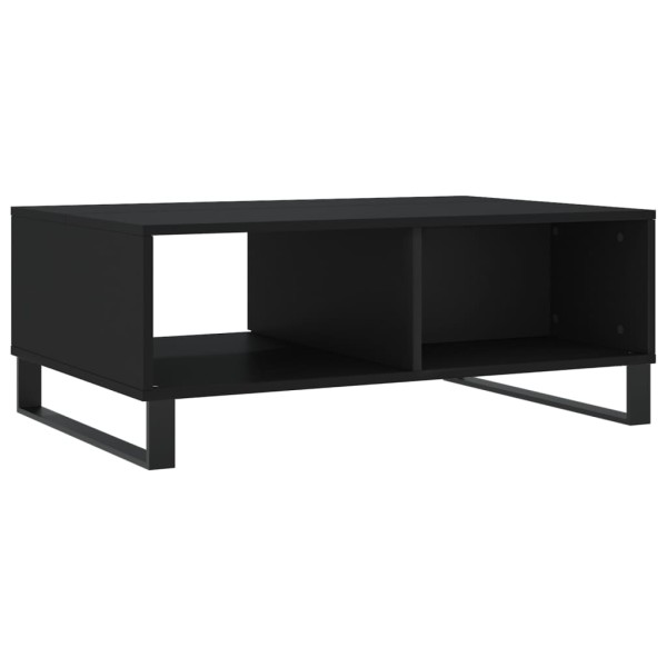Mesa de centro madera de ingeniería negro 90x60x35 cm