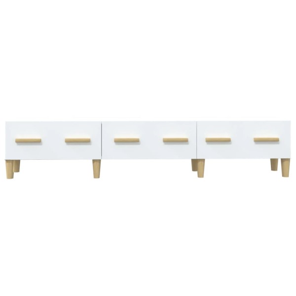 Mueble de TV madera contrachapada blanco 150x34,5x30 cm Mueble de TV madera contrachapada blanco 150x34,5x30 cm
