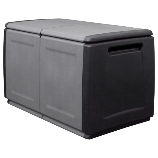 Baúl de almacenaje jardín gris oscuro y negro 230 L 96x53x57 cm Baúl de almacenaje jardín gris oscuro y negro 230 L 96x53x57 cm