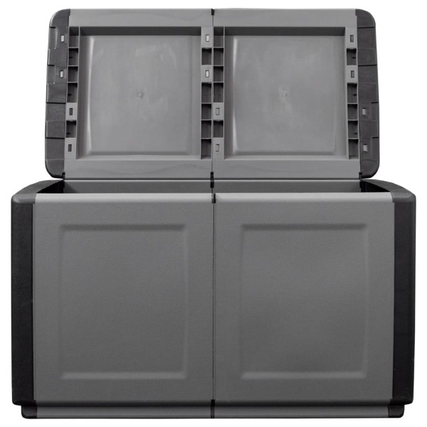 Baúl de almacenaje jardín gris oscuro y negro 230 L 96x53x57 cm Baúl de almacenaje jardín gris oscuro y negro 230 L 96x53x57 cm