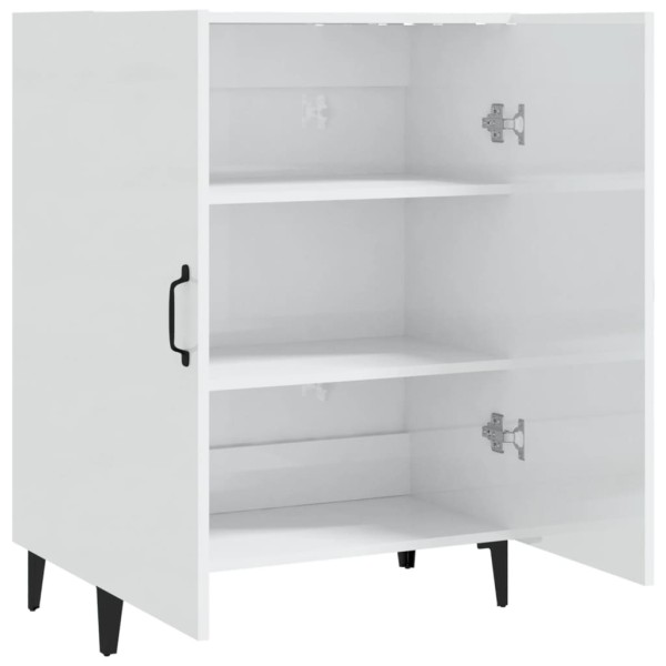 Aparador de madera contrachapada blanco brillante 70x34x90 cm Aparador de madera contrachapada blanco brillante 70x34x90 cm