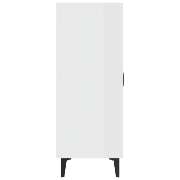 Aparador de madera contrachapada blanco brillante 70x34x90 cm Aparador de madera contrachapada blanco brillante 70x34x90 cm