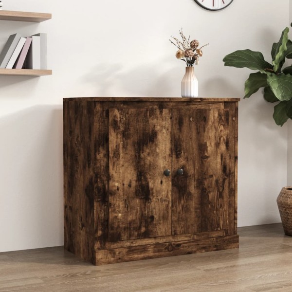 Aparador de madera contrachapada roble ahumado 70x35,5x67,5 cm Aparador de madera contrachapada roble ahumado 70x35,5x67,5 cm