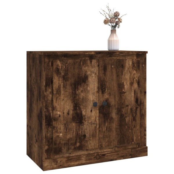 Aparador de madera contrachapada roble ahumado 70x35,5x67,5 cm Aparador de madera contrachapada roble ahumado 70x35,5x67,5 cm