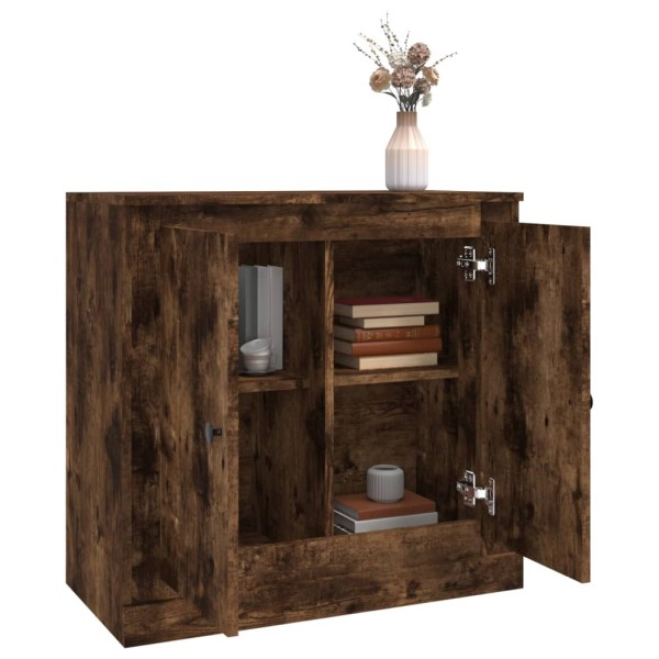 Aparador de madera contrachapada roble ahumado 70x35,5x67,5 cm Aparador de madera contrachapada roble ahumado 70x35,5x67,5 cm
