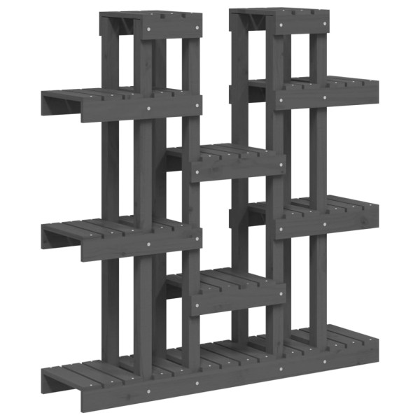 Soporte para plantas madera maciza pino gris 104,5x25x109,5 cm Soporte para plantas madera maciza pino gris 104,5x25x109,5 cm