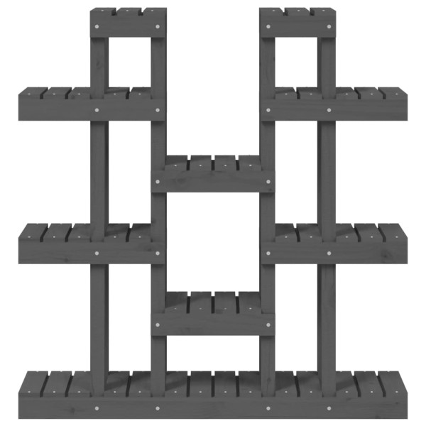 Soporte para plantas madera maciza pino gris 104,5x25x109,5 cm Soporte para plantas madera maciza pino gris 104,5x25x109,5 cm