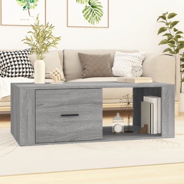 Mesa de centro madera contrachapada gris Sonoma 100x50,5x35 cm Mesa de centro madera contrachapada gris Sonoma 100x50,5x35 cm