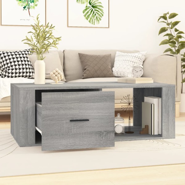 Mesa de centro madera contrachapada gris Sonoma 100x50,5x35 cm Mesa de centro madera contrachapada gris Sonoma 100x50,5x35 cm