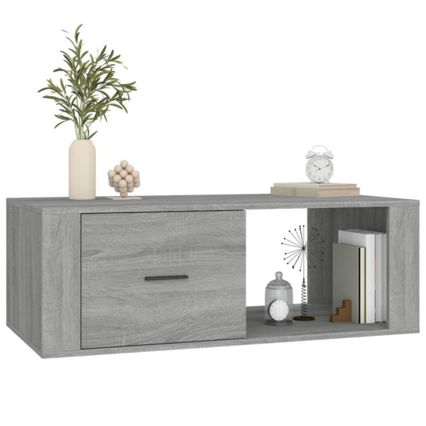 Mesa de centro madera contrachapada gris Sonoma 100x50,5x35 cm Mesa de centro madera contrachapada gris Sonoma 100x50,5x35 cm
