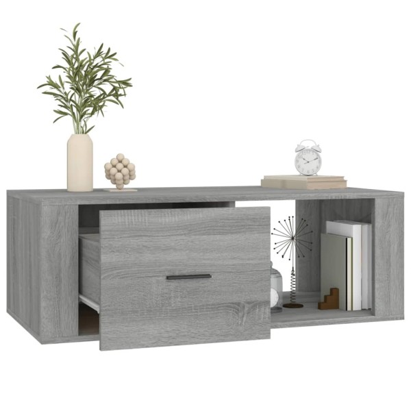Mesa de centro madera contrachapada gris Sonoma 100x50,5x35 cm Mesa de centro madera contrachapada gris Sonoma 100x50,5x35 cm