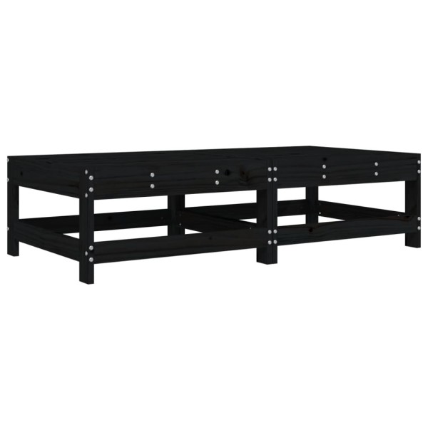 Taburetes de jardín con cojines 2 uds madera maciza pino negro Taburetes de jardín con cojines 2 uds madera maciza pino negro