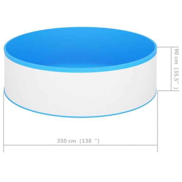 Piscina de chapoteo blanca 350x90 cm Piscina de chapoteo blanca 350x90 cm