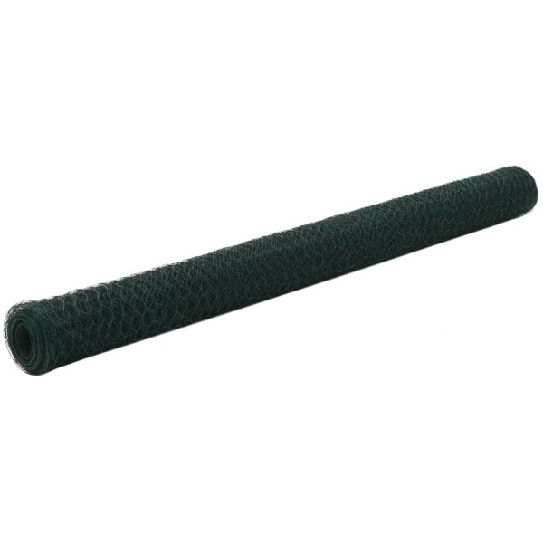 Alambrada de gallinero acero revestimiento PVC verde 25x1,5 m Alambrada de gallinero acero revestimiento PVC verde 25x1,5 m
