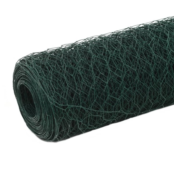 Alambrada de gallinero acero revestimiento PVC verde 25x1,5 m Alambrada de gallinero acero revestimiento PVC verde 25x1,5 m