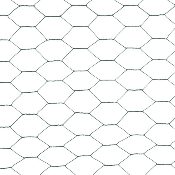 Alambrada de gallinero acero revestimiento PVC verde 25x1,5 m Alambrada de gallinero acero revestimiento PVC verde 25x1,5 m